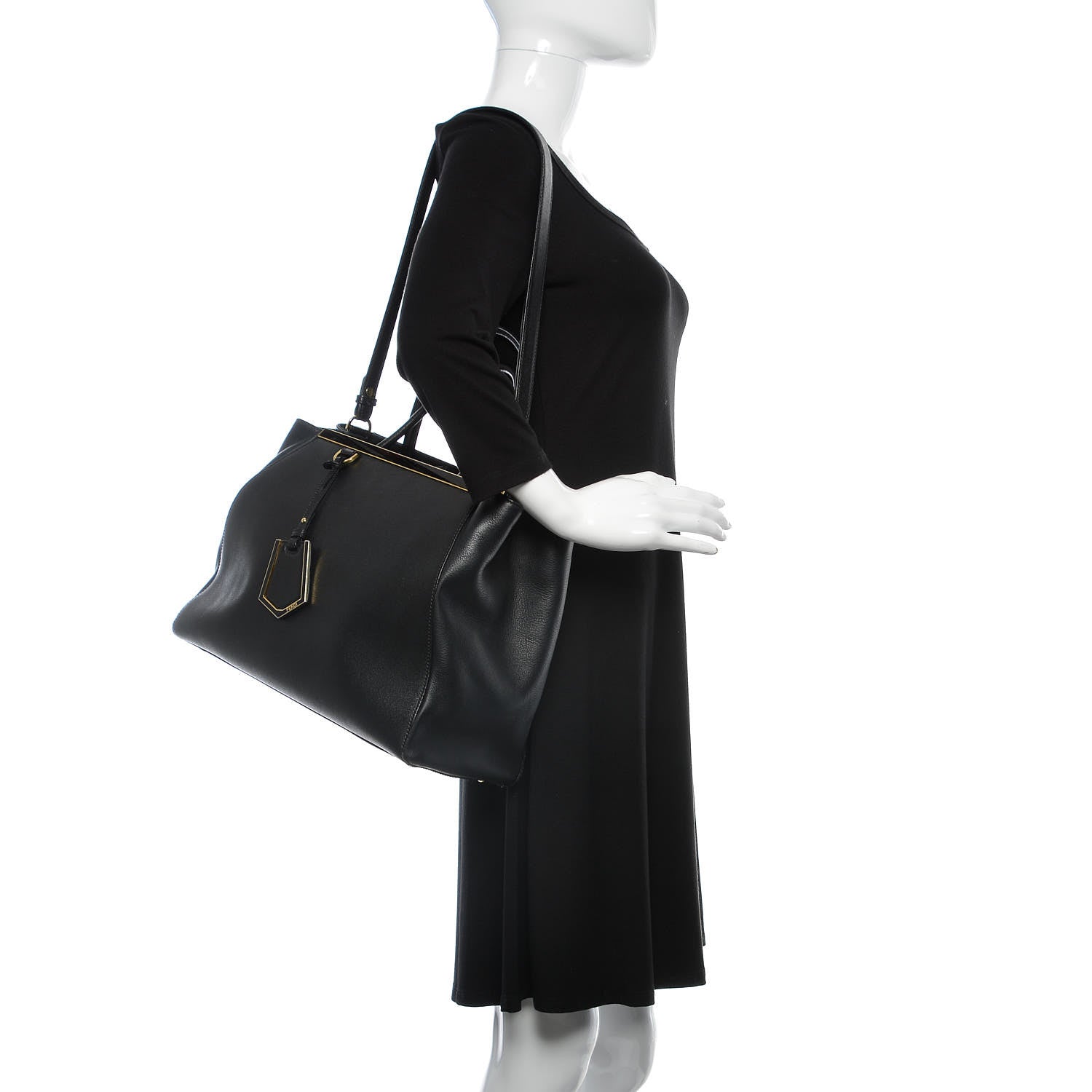 Fendi Vitello Elite Regular 2Jours Tote Black 2 of 10