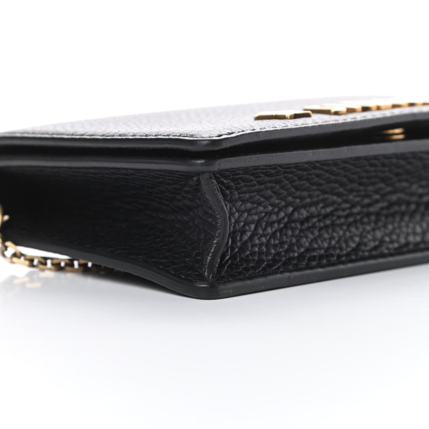 Grained Calfskin J'adior Clutch Black