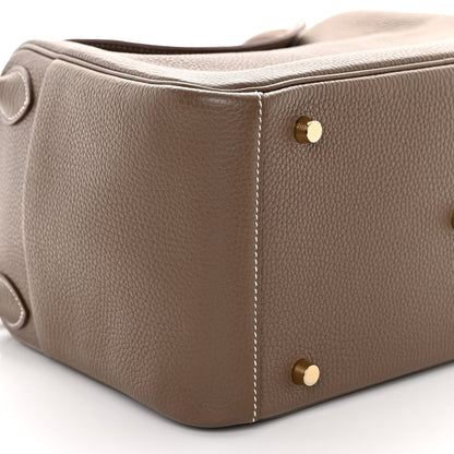 Hermes Taurillon Clemence Lindy 30 Etoupe 8 of 10