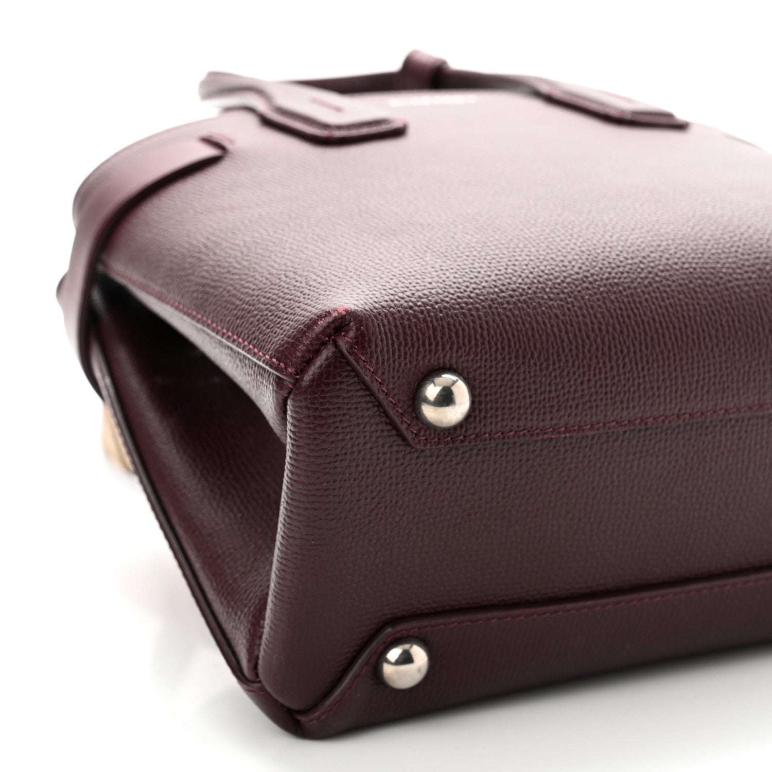 Burberry Derby Calfskin House Check Small Banner Tote Mahogany Red 8 of 11