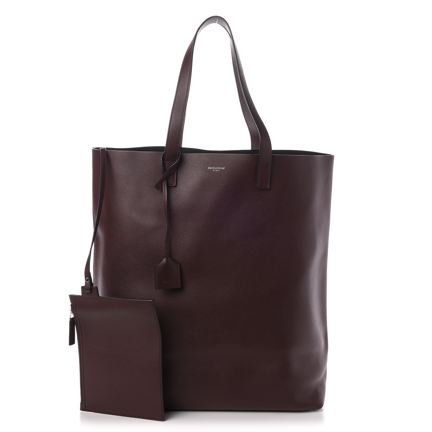 Saint Laurent Calfskin Medium Shopping Tote Bordeaux 1 of 8