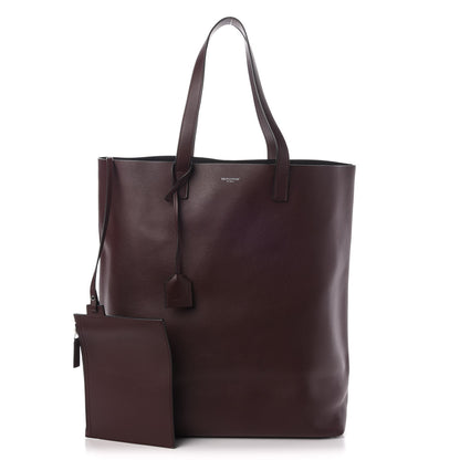 Saint Laurent Calfskin Medium Shopping Tote Bordeaux 1 of 8