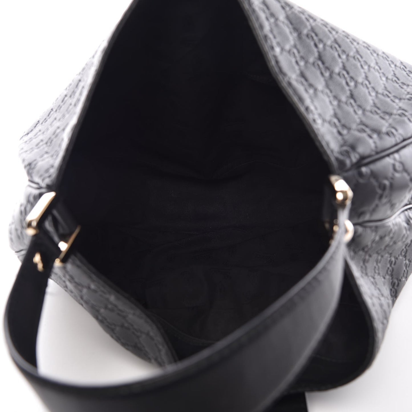 Guccissima Large New Ladies Web Hobo Black