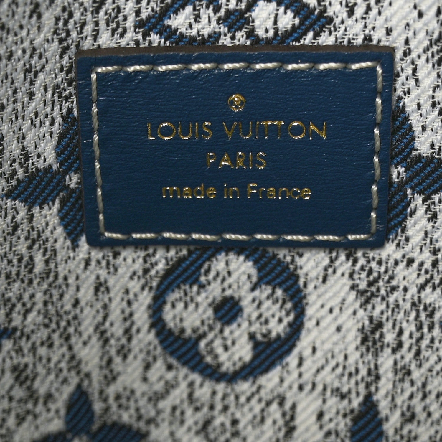 Louis Vuitton Monogram Jacquard Denim Onthego MM Bleu 6 of 6