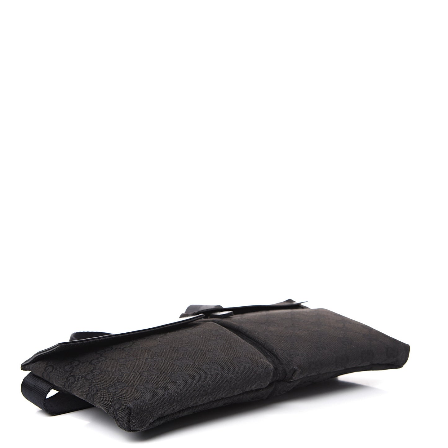 GG Monogram Double Pocket Belt Bag Black