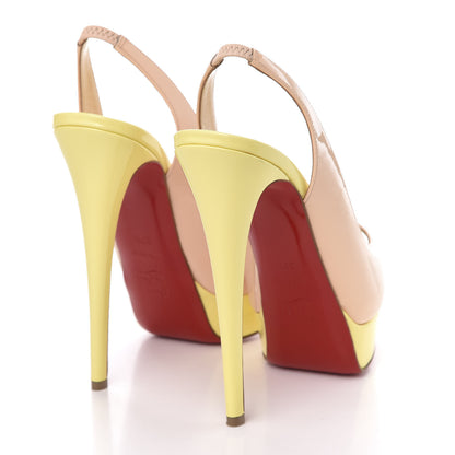 Christian Louboutin Patent Lady Peep Sling 150 Pumps 37.5 Poudre 4 of 8