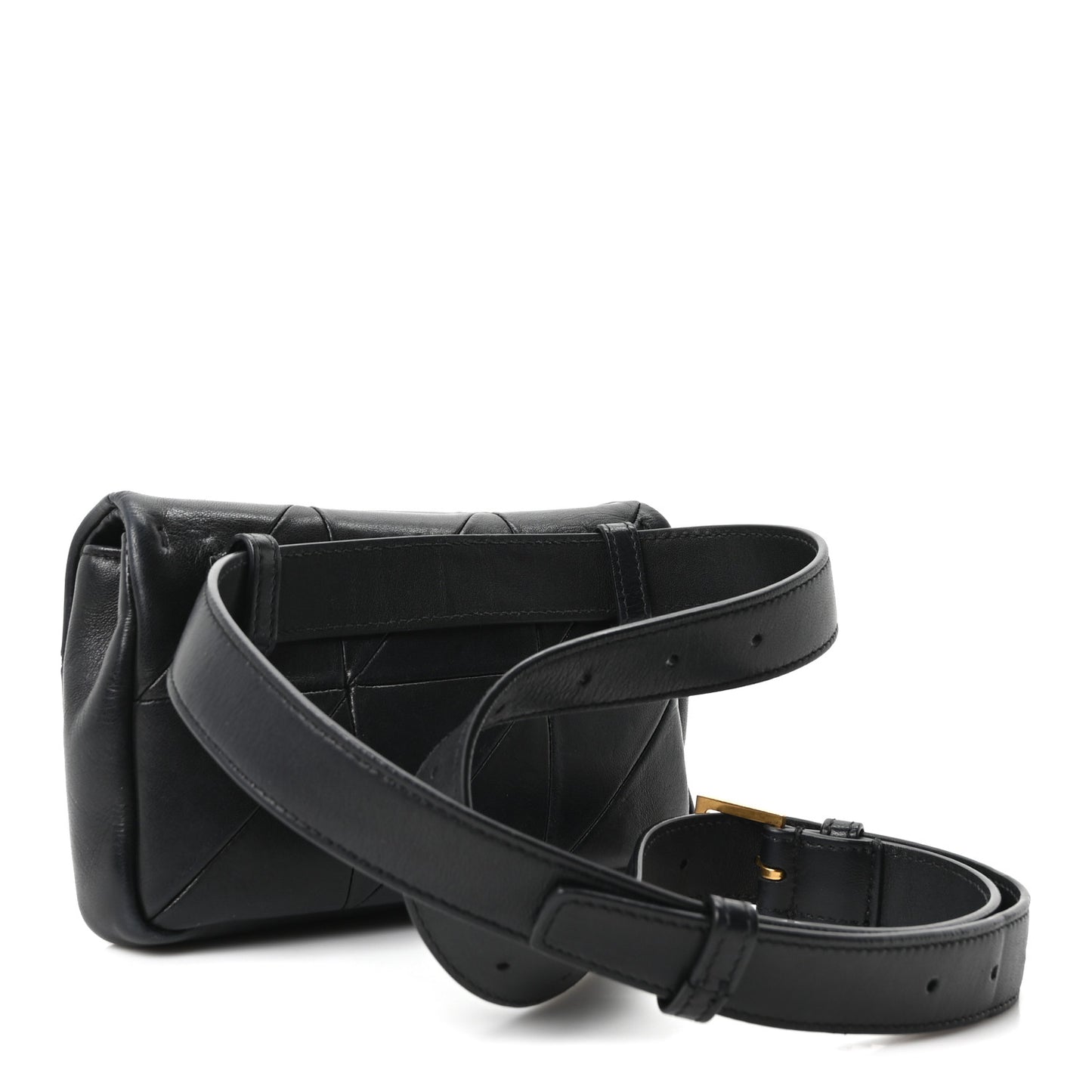 Lambskin Monogram Jamie Belt Bag Black