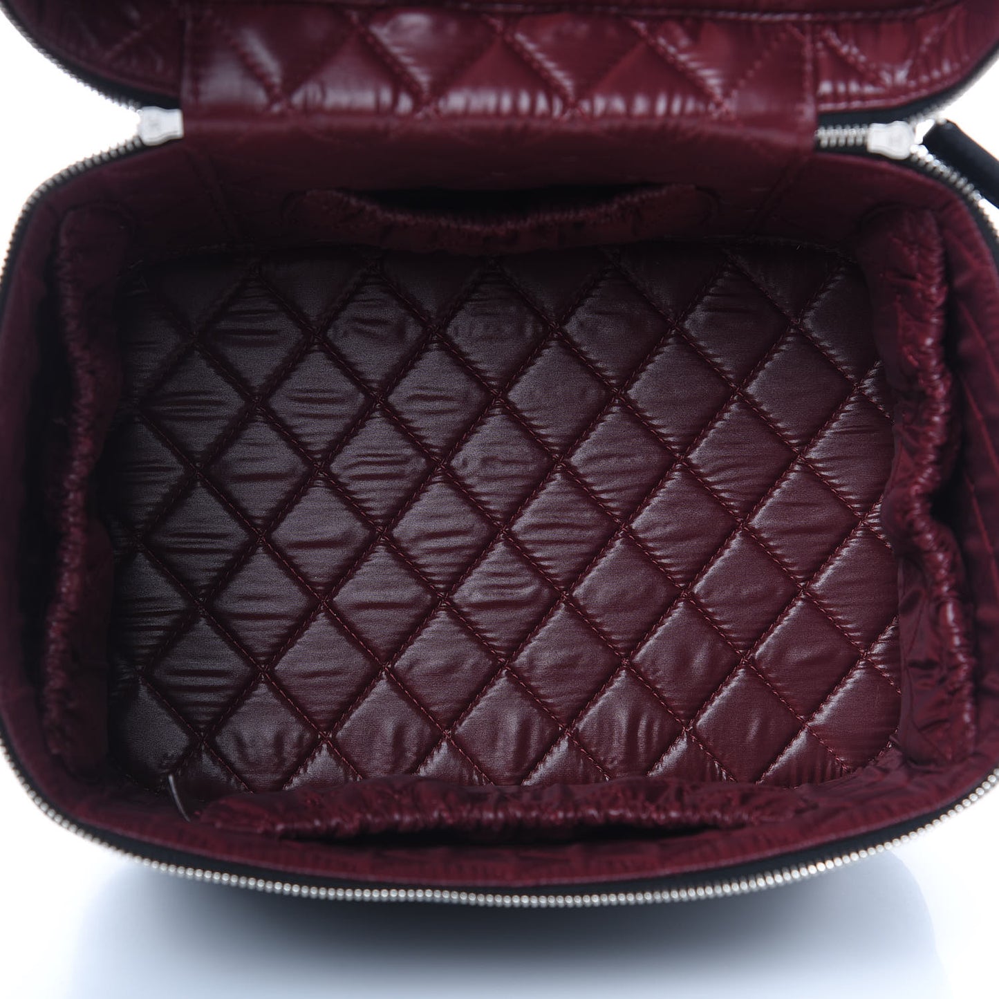 Lambskin Quilted Small Vanity Pouch Black