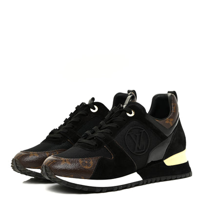 Louis Vuitton Suede Monogram Run Away Sneakers 38 Black 3 of 13