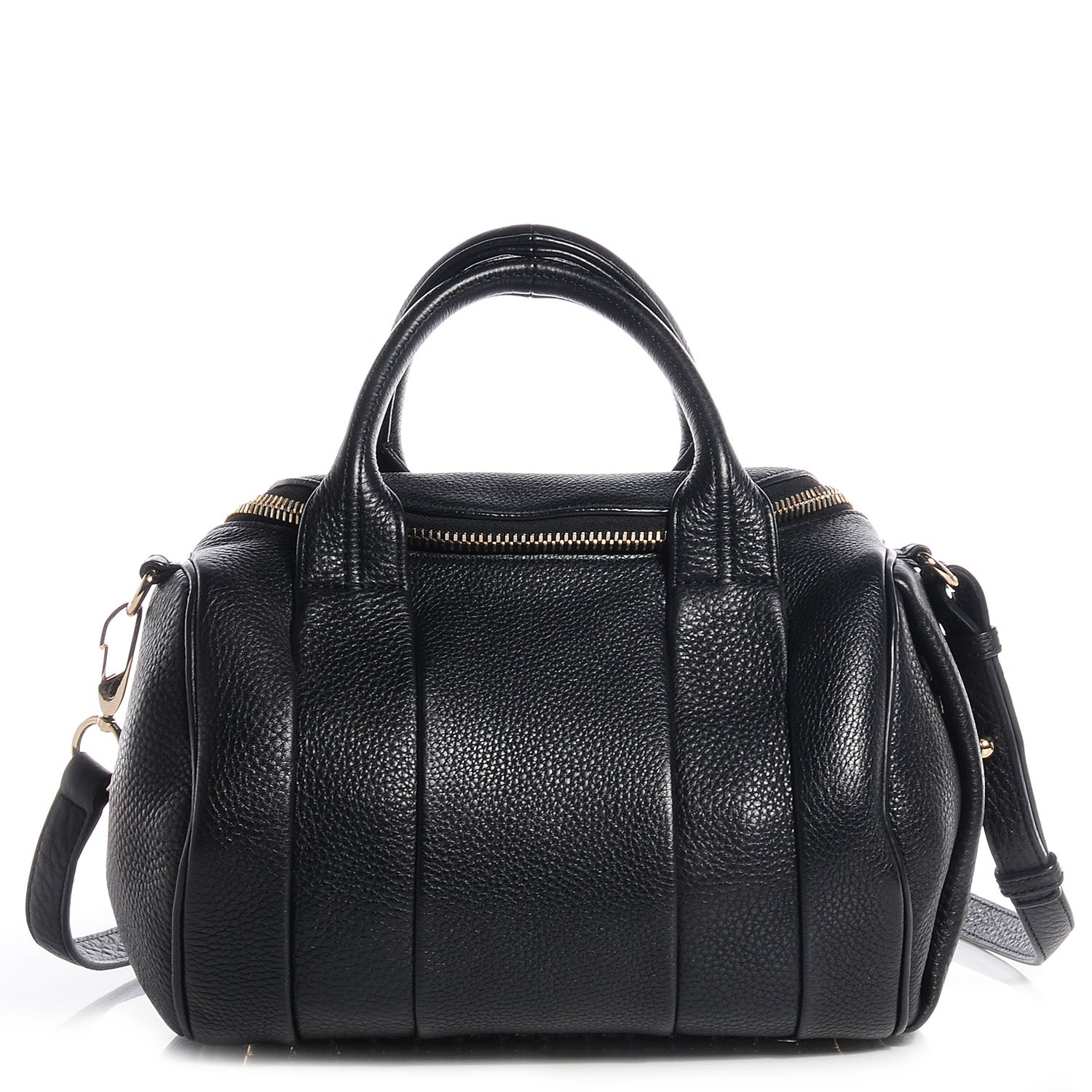 Alexander Wang Pebbled Leather Rockie Black w Pale Gold Hardware 1 of 7