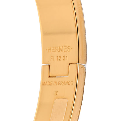 Hermes Enamel Printed Dans Les Nuages Narrow Clic Clac H Bracelet PM Flamboyante 4 of 5
