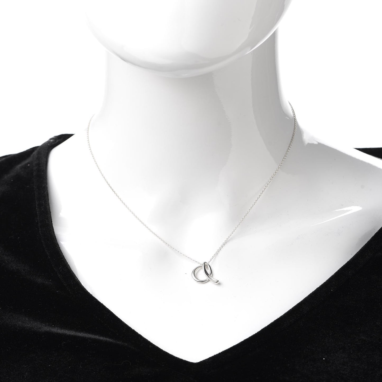 Sterling Silver Elsa Peretti Letter A Pendant Necklace