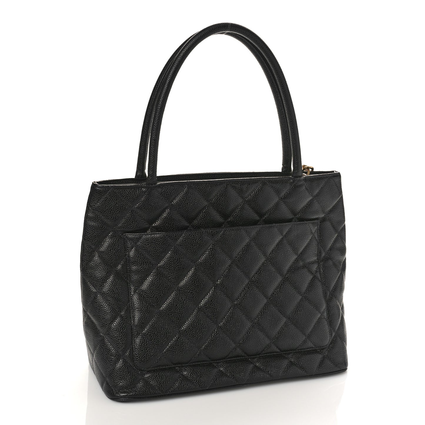 Caviar Quilted Medallion Tote Black