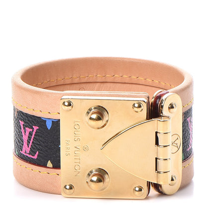 Louis Vuitton Monogram Multicolor S Lock Bracelet M Black 1 of 8