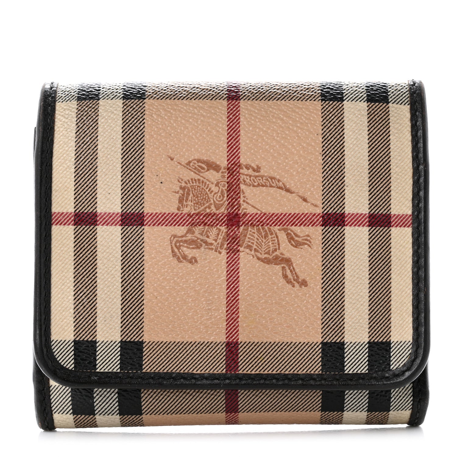 Burberry Haymarket Check Medium Bellfield ID Wallet Chocolate 1 of 8