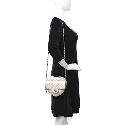 Chanel Lambskin Quilted CC In Love Heart Bag White 2 of 11