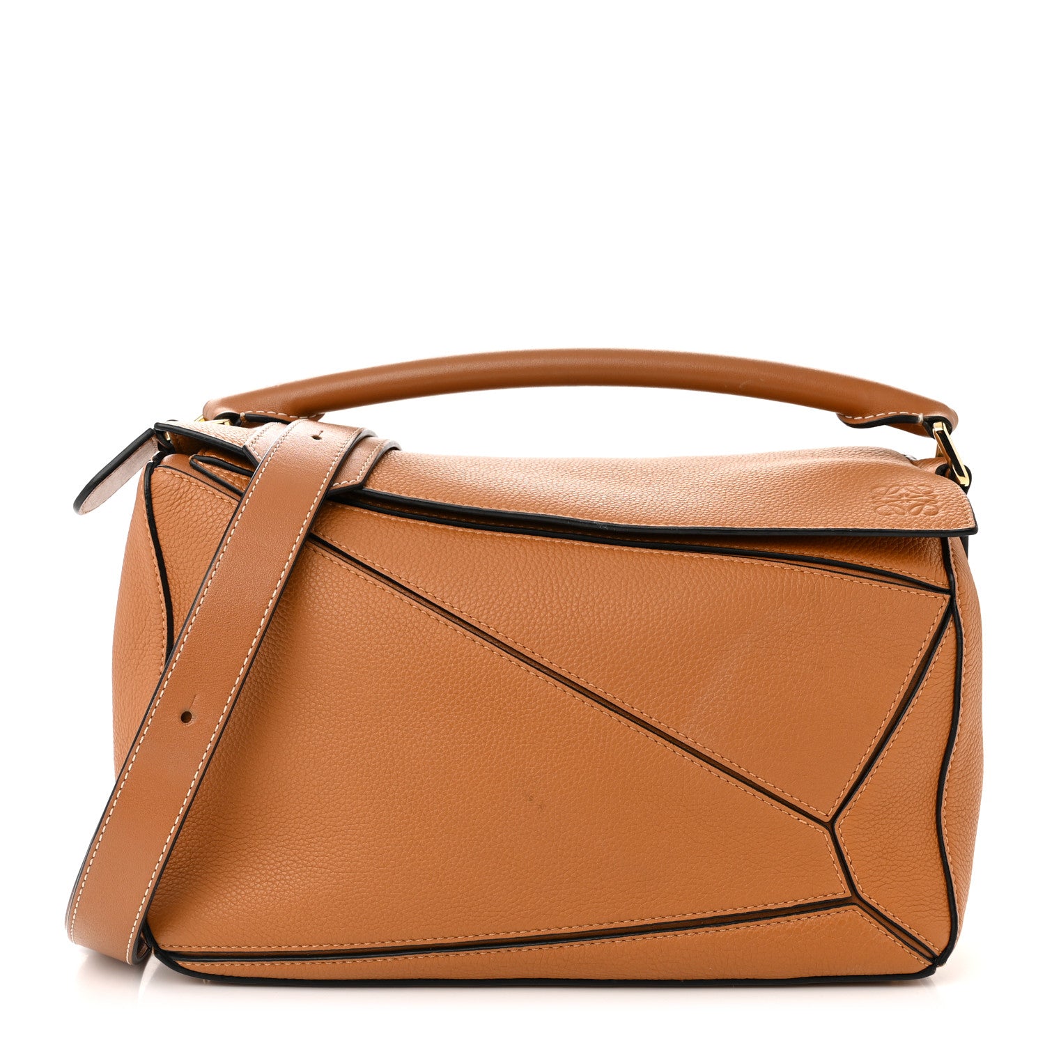 Loewe Calfskin Medium Puzzle Bag Tan 1 of 12