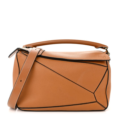 Loewe Calfskin Medium Puzzle Bag Tan 1 of 12