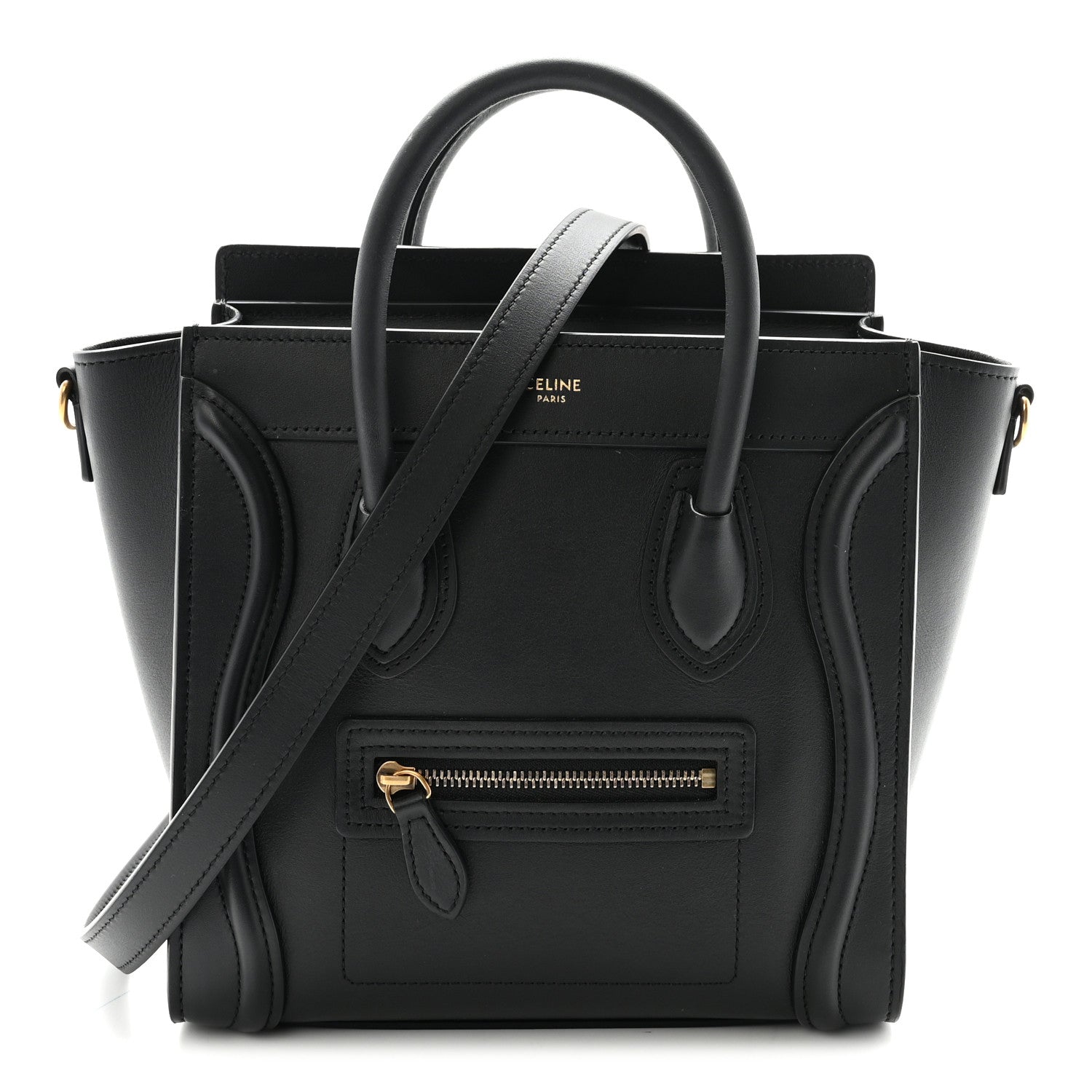 Celine Smooth Calfskin Nano Luggage Black 1 of 11