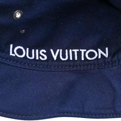Louis Vuitton Monogram Bandana Bucket Hat 58 Blue 7 of 8