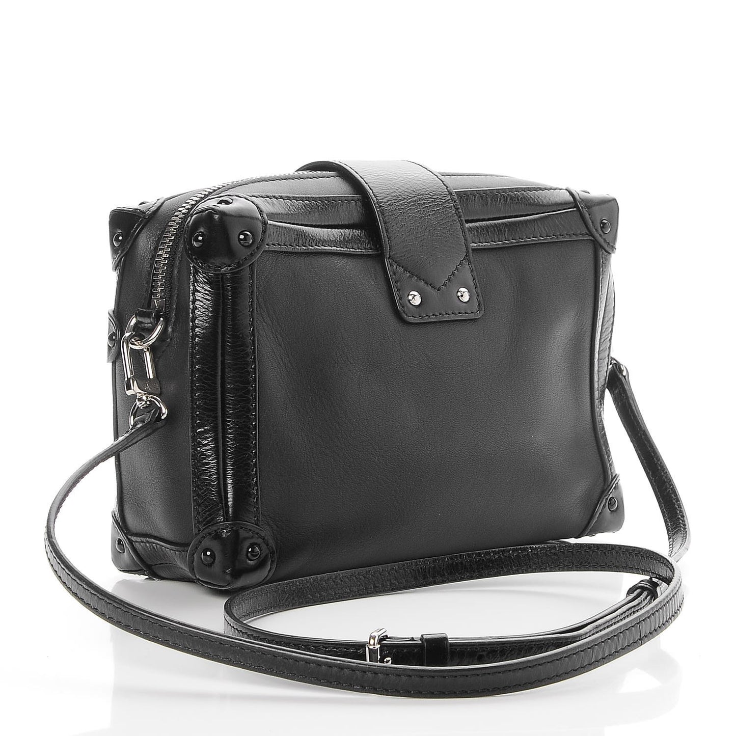 Calfskin Petite Malle Soft MM Black