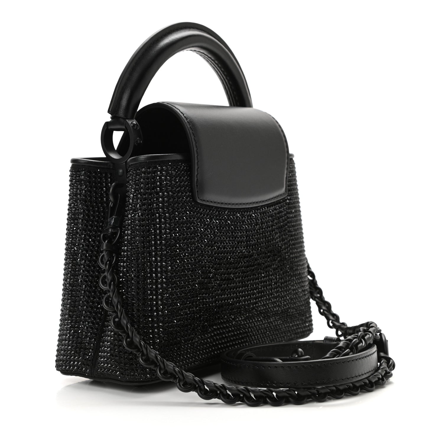 Swarovski Calfskin Capucines Mini Black