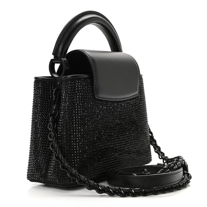 Louis Vuitton Swarovski Calfskin Capucines Mini Black 3 of 10
