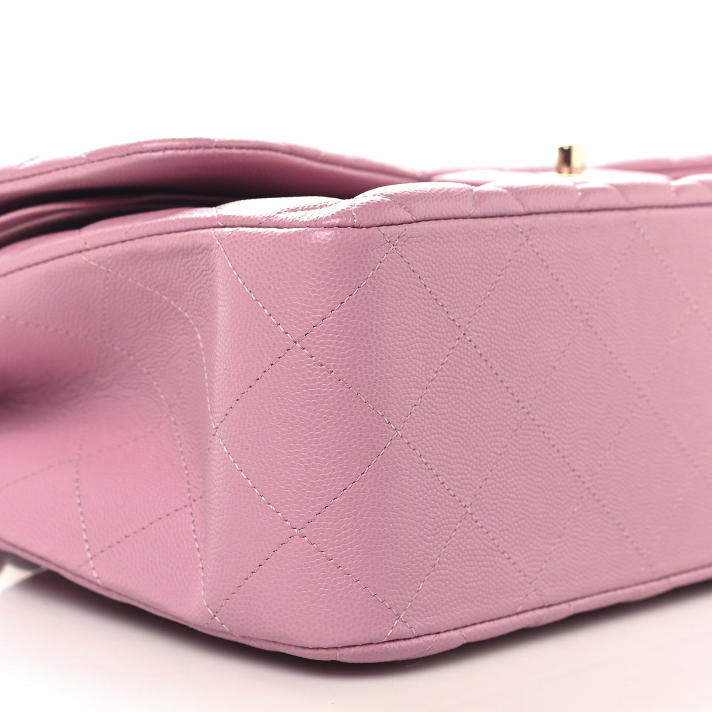 Caviar Quilted Jumbo Double Flap Pink