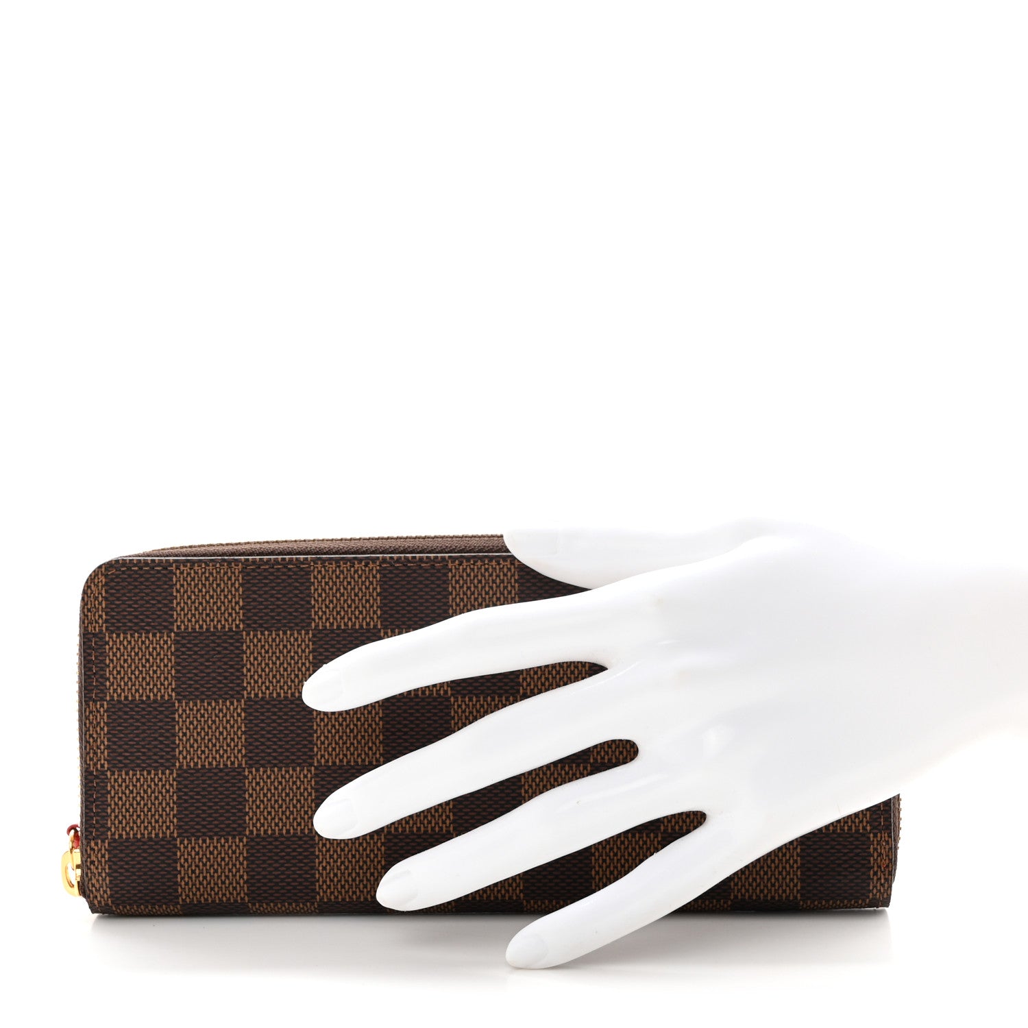 Louis Vuitton Damier Ebene Clemence Wallet Cherry 2 of 8