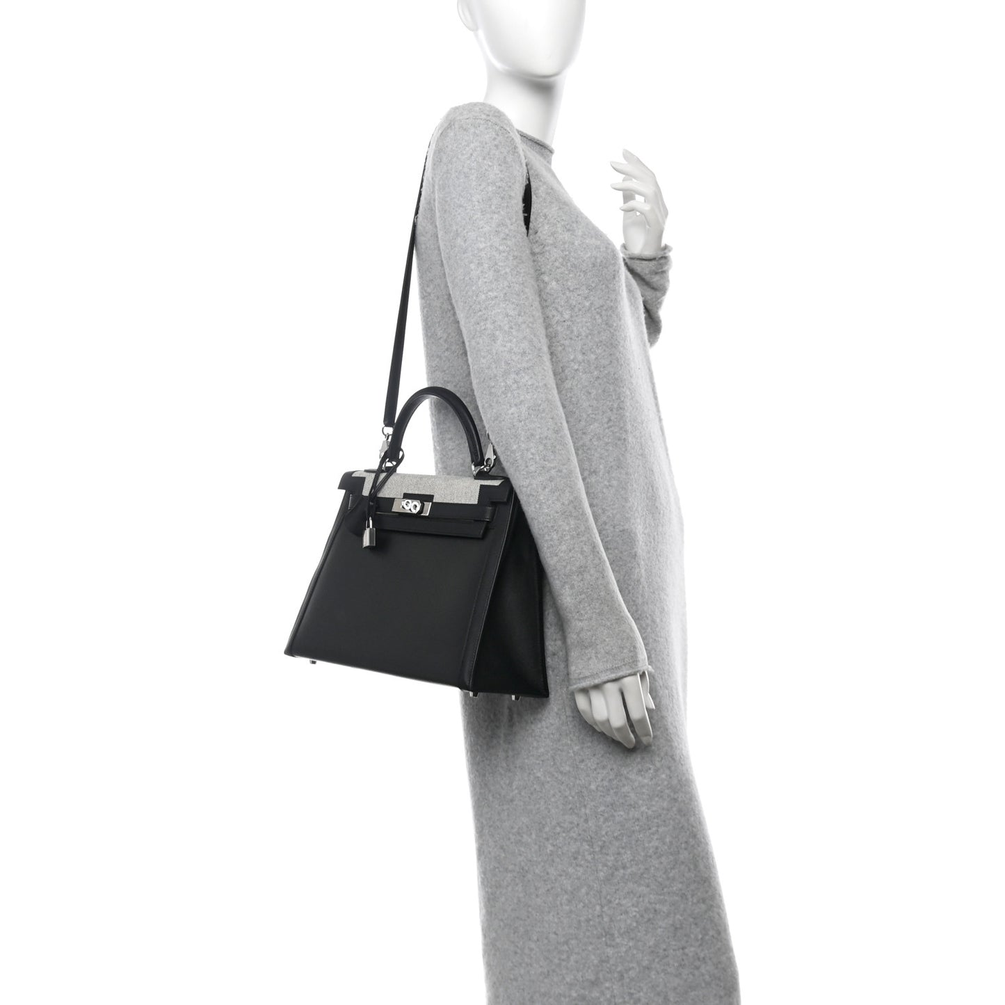 Berline Toile Swift Kelly Sellier 32 Black Ecru