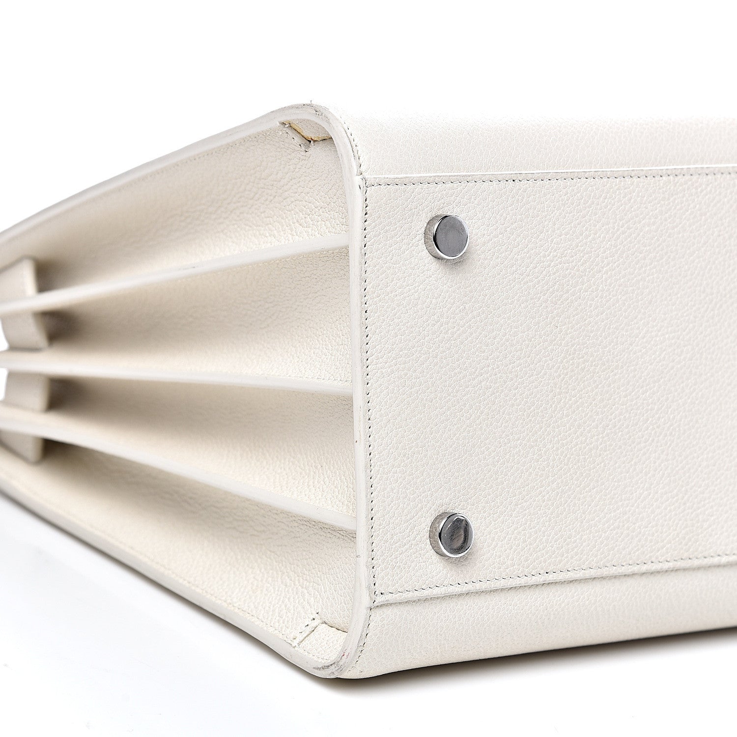 Saint Laurent Grained Calfskin Small Sac De Jour Dove White 8 of 14