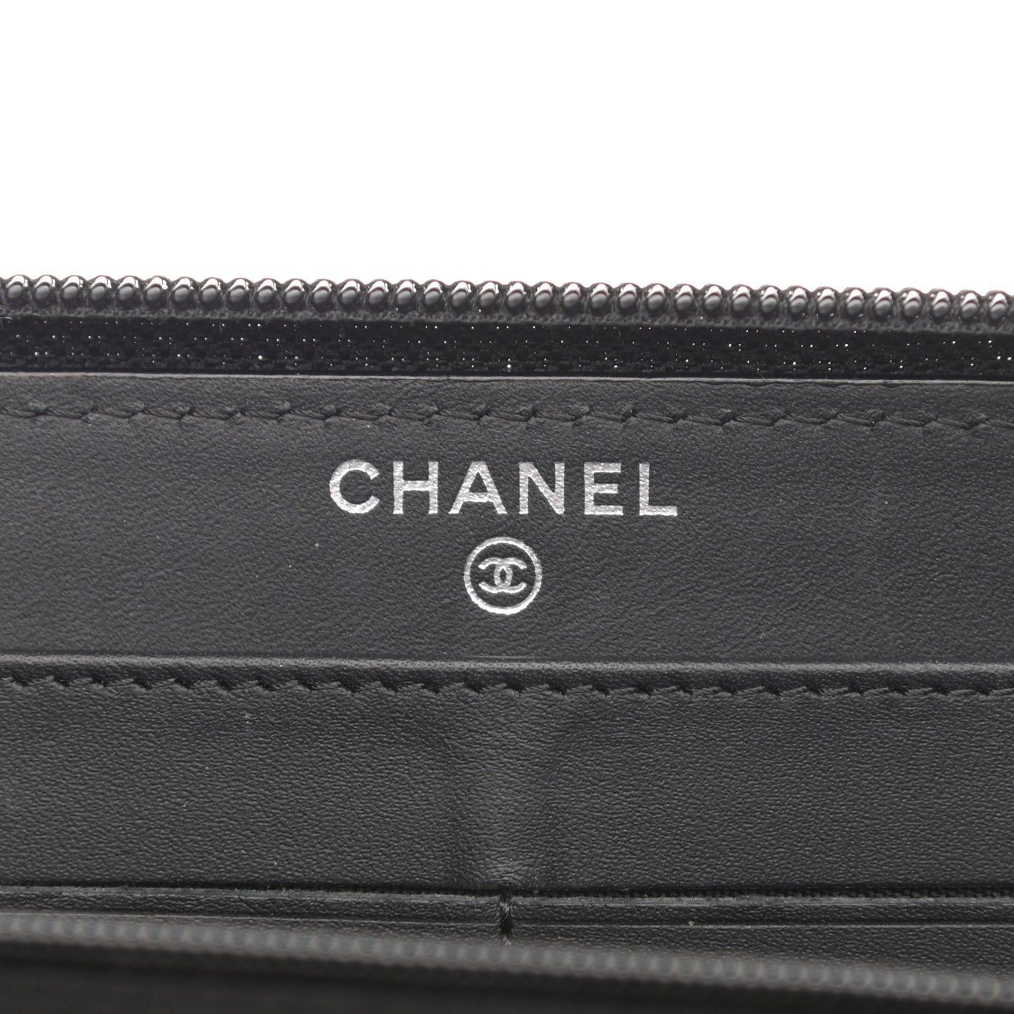 Caviar Large Timeless CC Zip Around Wallet Black