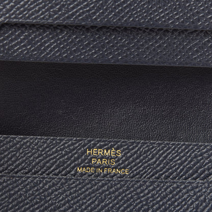 Hermes Epsom Bearn Card Holder Wallet Bleu Nuit 6 of 7