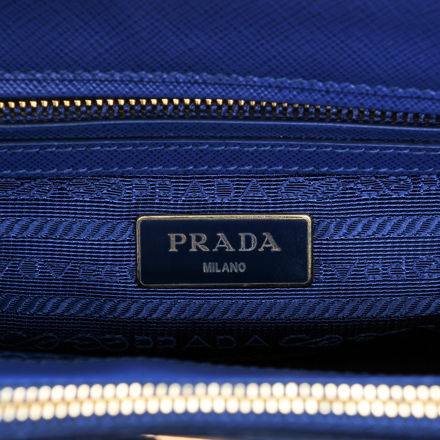 Prada Saffiano Small Galleria Double Zip Tote Royal 6 of 7