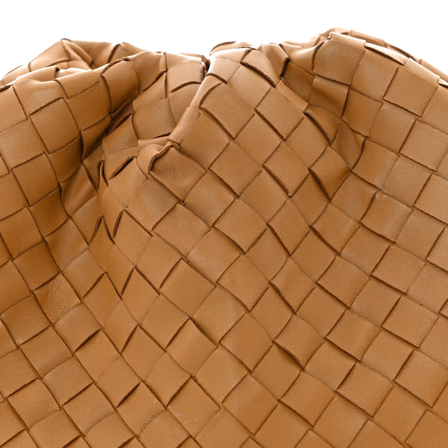 Nappa Maxi Intrecciato The Pouch Oversized Clutch Caramel