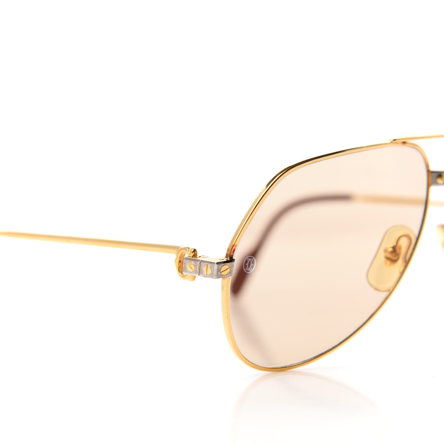 Cartier Vintage Aviator Vendome Santos Sunglasses Gold 5 of 6