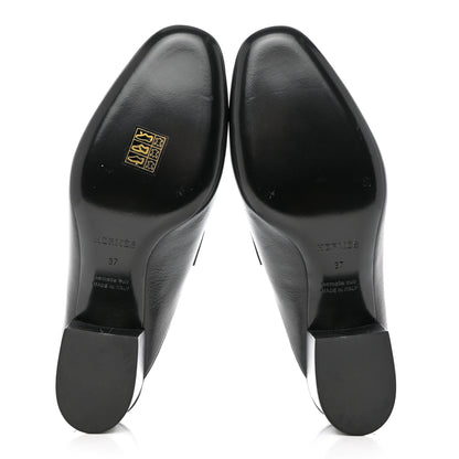 Hermes Goatskin Paradis Mules 37 Black 5 of 12