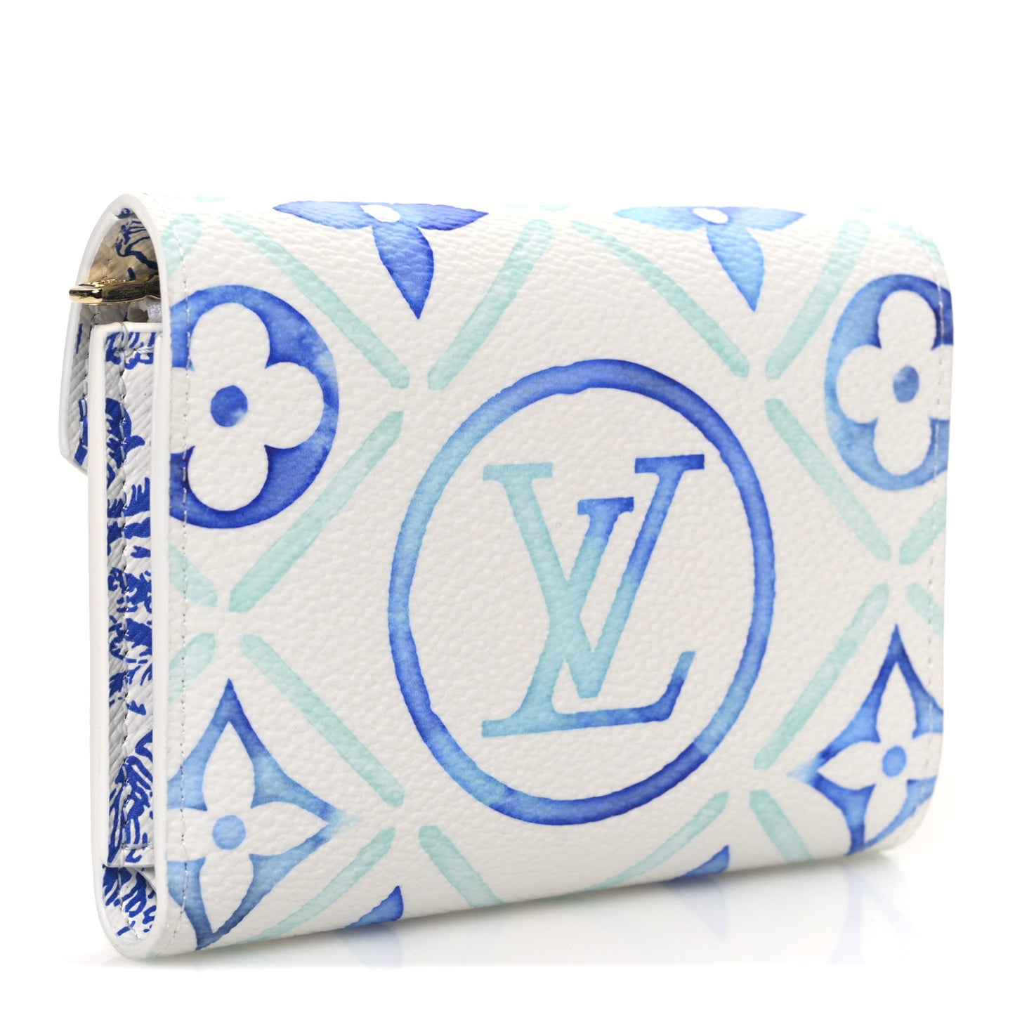 Monogram Tiles By The Pool Victorine Wallet Lagoon Blue