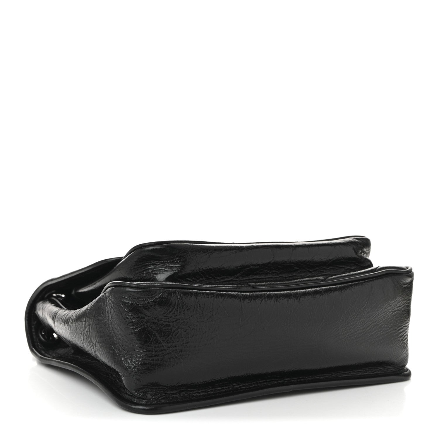 Saint Laurent Crinkled Calfskin Matelasse Monogram Medium Niki Chain Satchel Black 4 of 10