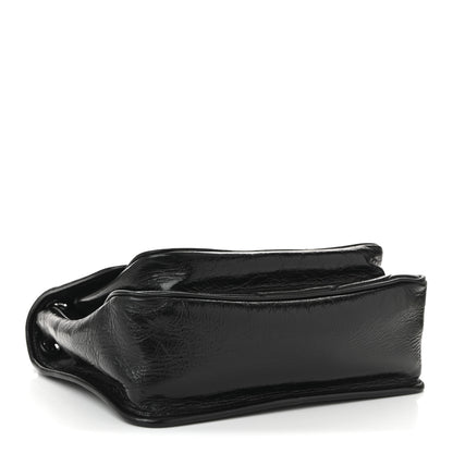 Saint Laurent Crinkled Calfskin Matelasse Monogram Medium Niki Chain Satchel Black 4 of 10