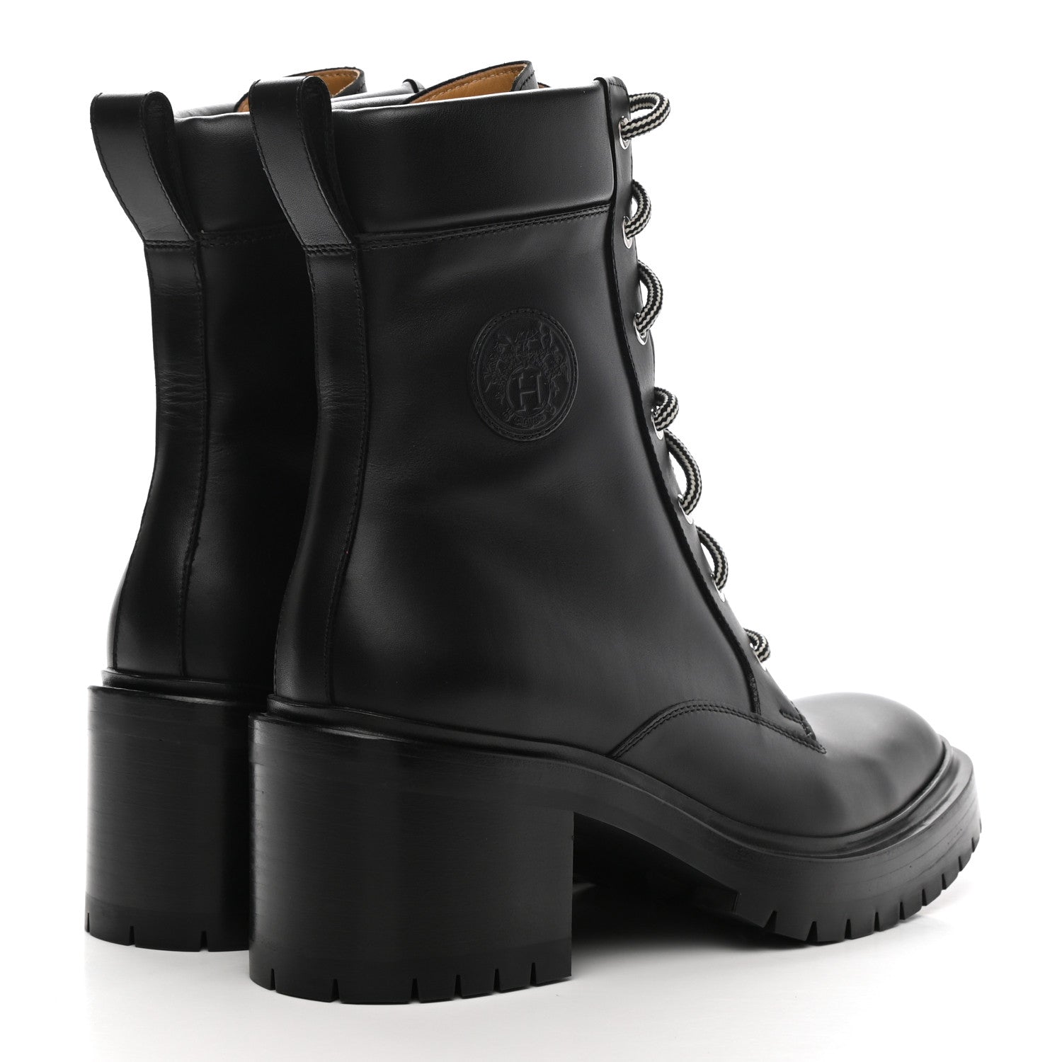 Hermes Calfskin Bridge Ankle Boots 40 Black 4 of 9