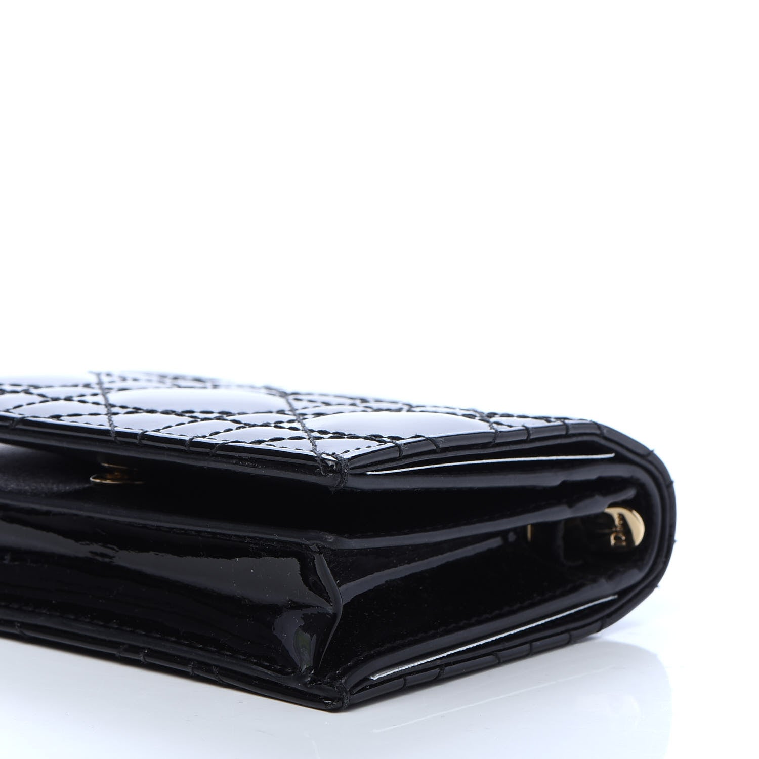 Christian Dior Patent Cannage Lady Dior Card Holder Black 7 of 10