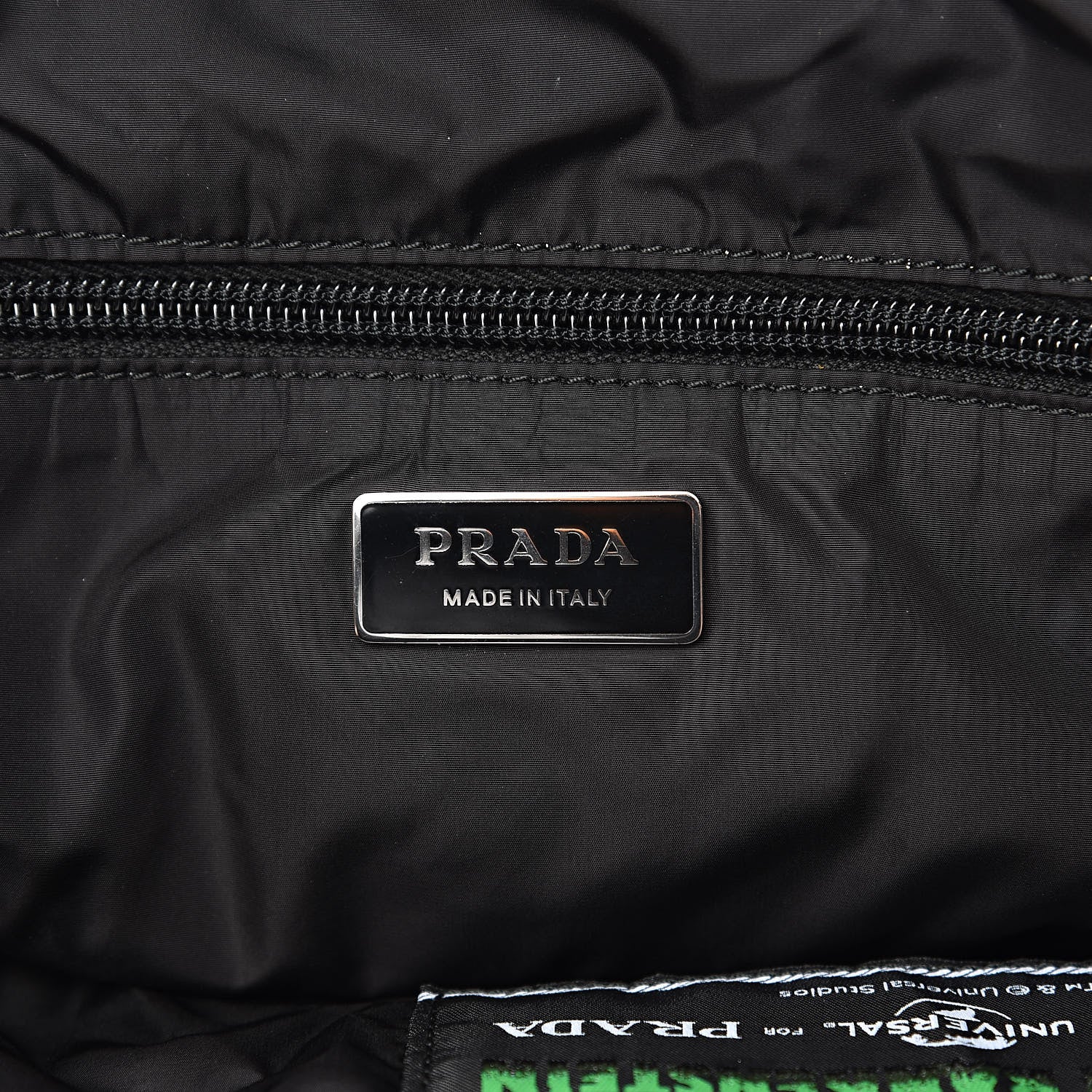 Prada X UNIVERSAL STUDIOS Tessuto Nylon Soft Calfskin Frankenstein Rose Tote Rosso Lacca 7 of 11