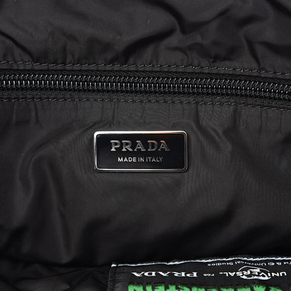 Prada X UNIVERSAL STUDIOS Tessuto Nylon Soft Calfskin Frankenstein Rose Tote Rosso Lacca 7 of 11