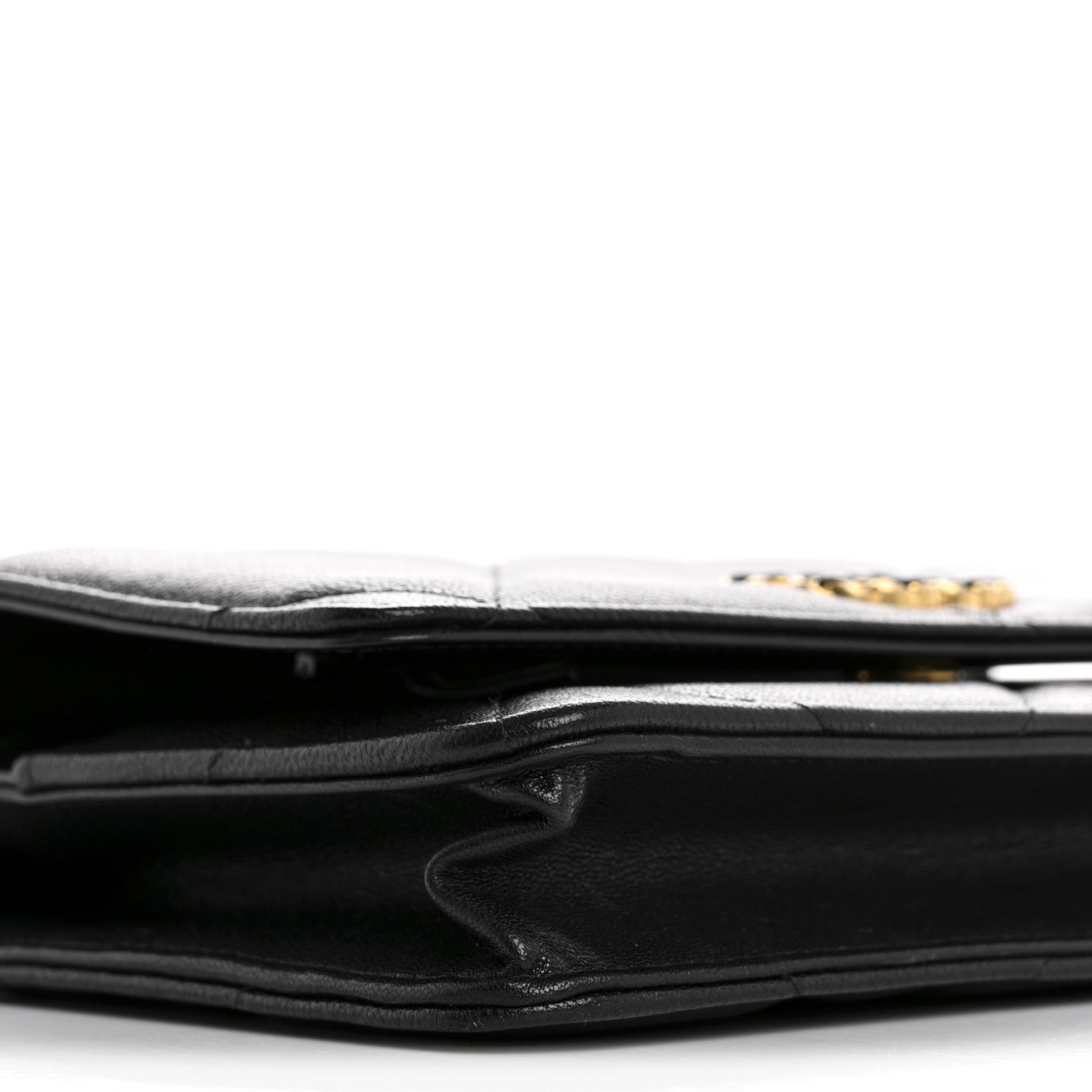 Chanel Goatskin Quilted Chanel 19 Wallet On Chain WOC Black 10 of 14