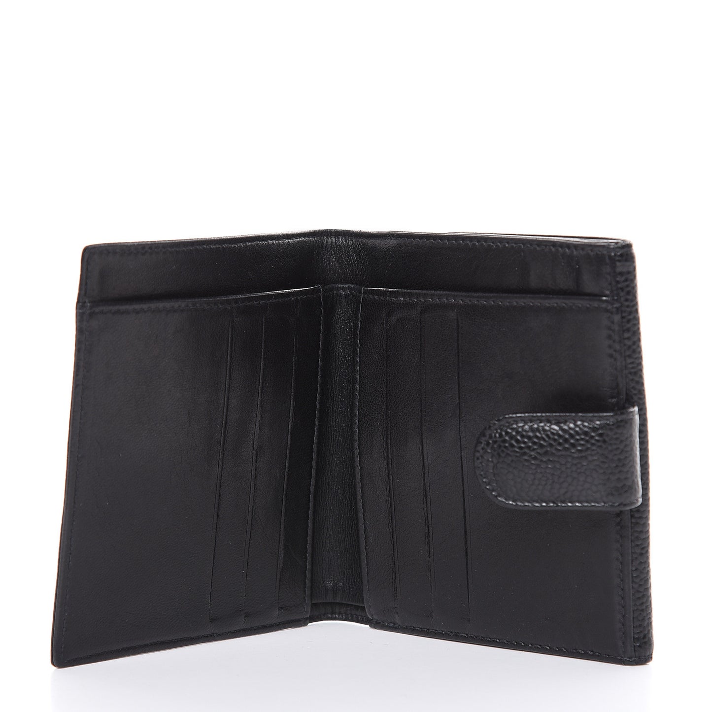Caviar Timeless CC Compact French Wallet Black