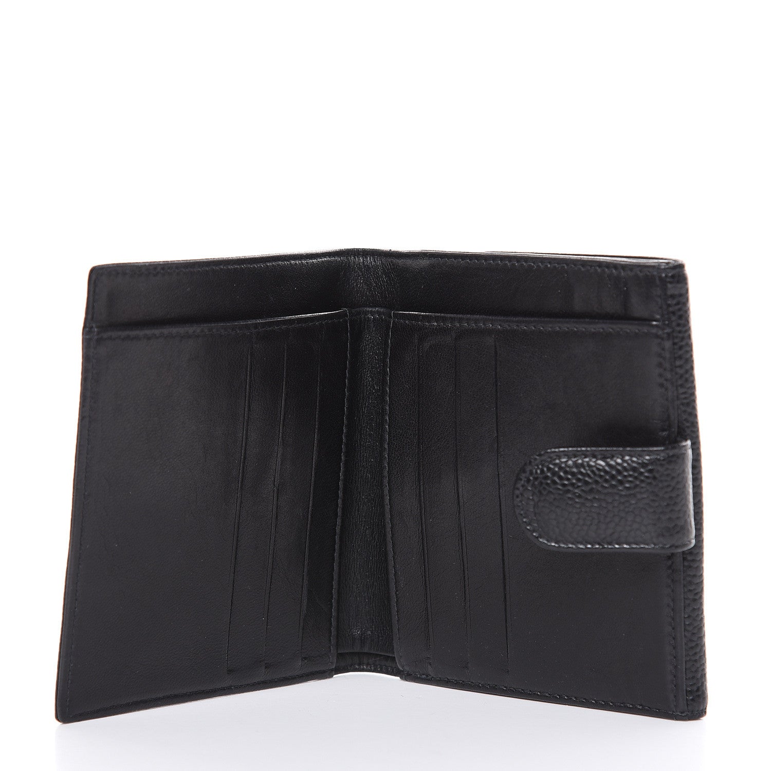 Chanel Caviar Timeless CC Compact French Wallet Black 10 of 10