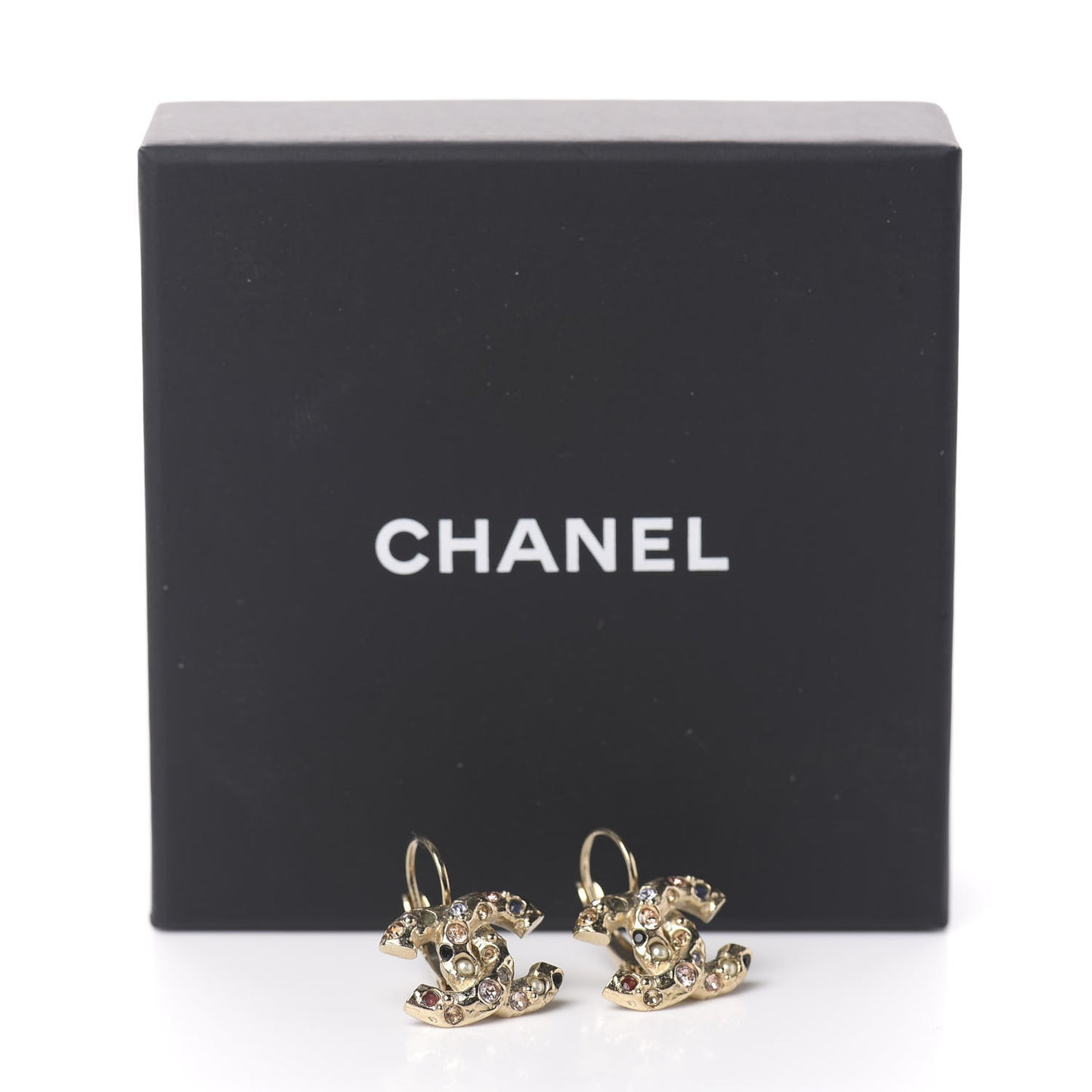 Crystal CC Earrings Gold Multicolor