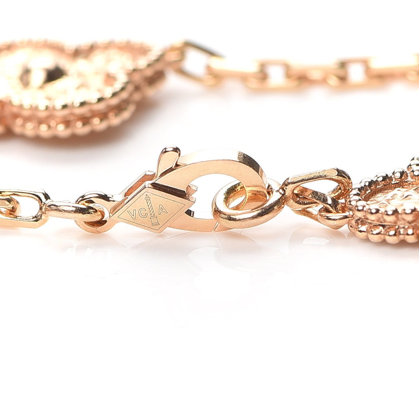 18K Rose Gold 5 Motifs Vintage Alhambra Bracelet