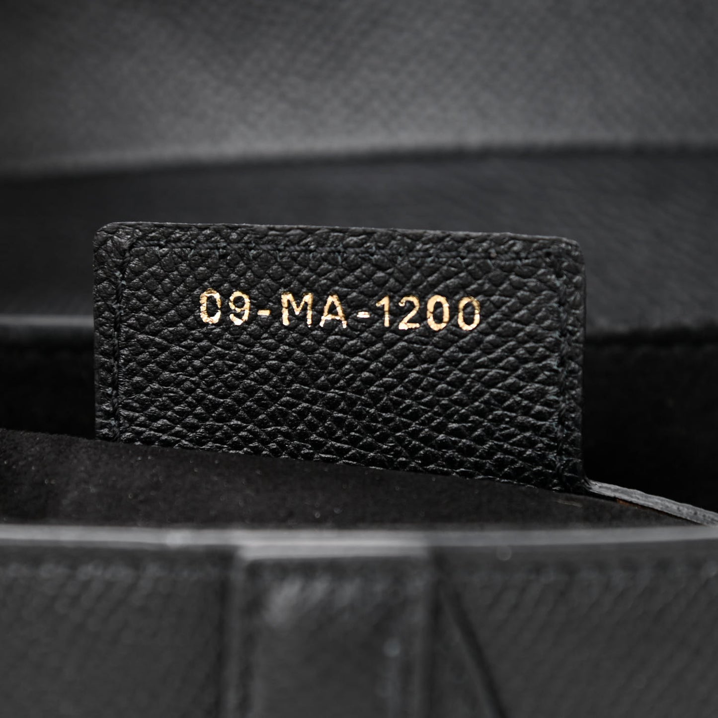 Grained Calfskin Saddle Bag Black